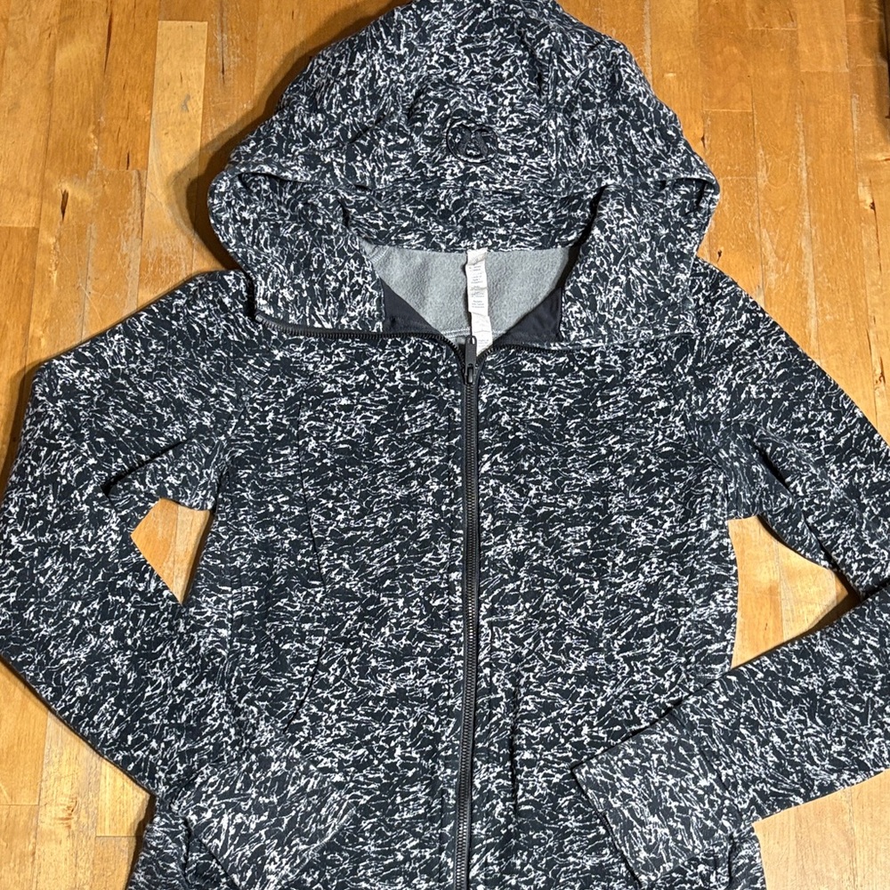 lululemon athletica Black & White Marled Full-Zip Hoodie